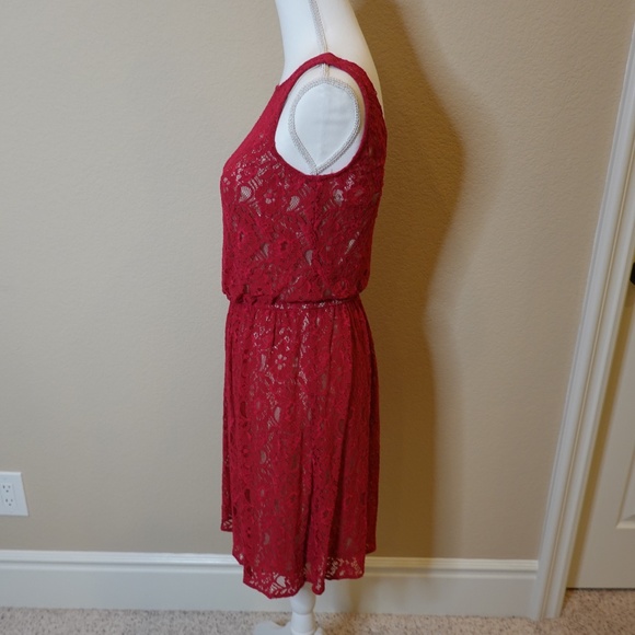 Bloomingdale's Aqua Scarlet Lace Sleeveless Dress - Picture 3 of 5